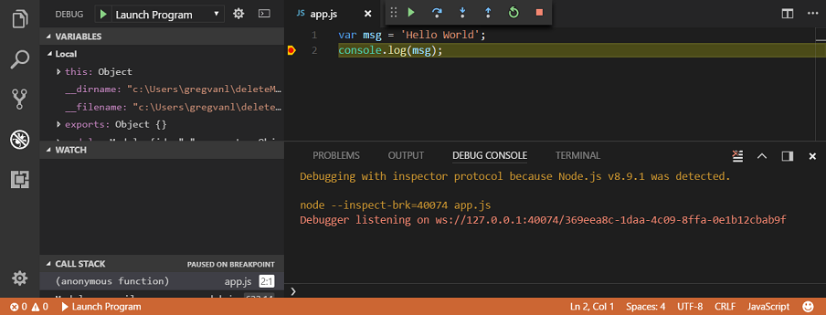 screenshot of Visual Studio Code